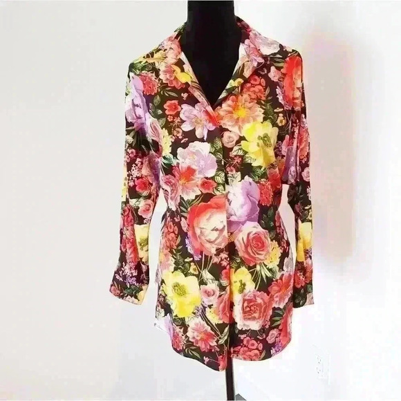 Catherine MALANDRINO Oversize Bright Floral Blouse - Picture 2 of 7